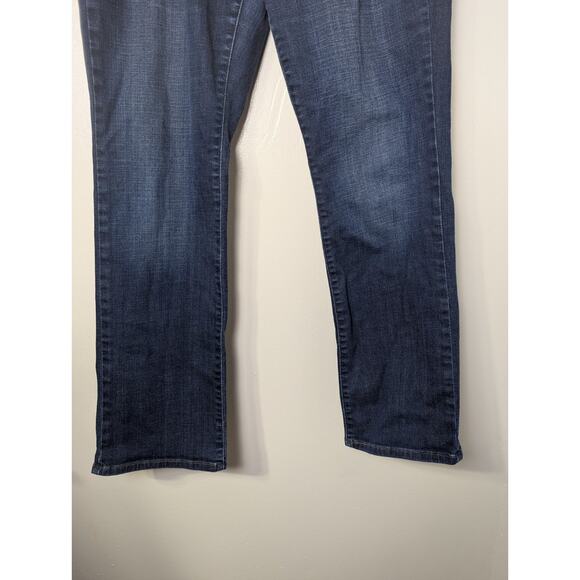 LEVI'S 505 Women's Straight Leg Dark Blue Jeans Size 14M Stretch - Picture 2 of 15